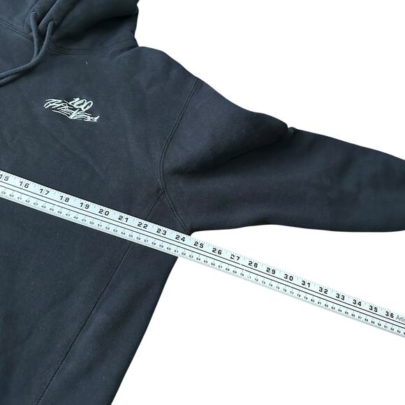 100 Thieves Hoodie Mens Medium Black Cotton Streetwear Drawstring Pullover Heavy - Picture 7 of 9